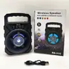Rs-315 Alto-falante Bluetooth Sem Fio com Luz Piscante Mini Slot para Cartão Subwoofer Modelo de Exportação Alto-falante Bluetooth de Plástico de 3 Polegadas