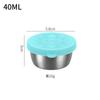 Recipiente para salsa de acero inoxidable 304 con tapa de silicona, a prueba de fugas, para exteriores, para salsa de ensalada de tomate, 40 ml
