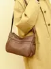 Bolsa de Mão para Mãe de Meia-Idade de Alta Qualidade com Relevo para Venda por Atacado Transfronteiriça Bolsa Transversal Grande Capacidade Multicamadas Bolsa de Ombro Feminina Rosa