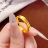 Anel Popular Olho de Gato Ondulado do Xiaohongshu, Design de Nicho, Luxo Simples Estilo Coreano, Anéis de Casal em Latão Banhado a Ouro para Mulheres