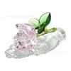 Artesanías de Cristal Adornos Manos Rosa Oficina Sala de Estar Decoración Regalos Novia Día de San Valentín Regalos de Tanabata