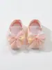 Zapatos de bebé Diadema con lazo Estilo coreano Zapatos para la luna llena del bebé Accesorios para el cabello No aprieta la cabeza Bebé niña 100 días Linda Flor en la cabeza de Princesa