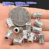 S999 Pé de Prata Retro Contas de Balde com Anel Fio Trançado de Contas de Balde Pulseira Colar Acessórios DIY Feitos à Mão