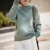 Nuevo Suéter de Lana Otoño/Invierno 2026 de Siete Agujas Hilo de Tres Hebras Engrosado Cuello Redondo Tejido de Punto Manga Larga Mezcla de Hilo Suéter Pulóver Camiseta Básica