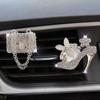 Perfume para salida de aire de coche transfronteriza, clip de aromaterapia para coche, zapatos de tacón alto, bolso incrustado de diamantes, corona, exquisita decoración interior