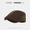 Boné Retro Japonês de Aba Frontal, Boina Bico de Pato Usada ao Contrário para Mulheres, Chapéu Newsboy Simples Versátil para Emagrecer o Rosto, Artista