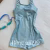 Traje de Banho Competitivo Masculino/Feminino IceBlue Esmagado Slimming Esportivo Profissional Secagem Rápida Boyshort Conservador Tamanho Plus para Levemente Acima do Peso