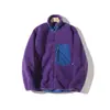 Comércio Exterior Transfronteiriço Bata Alternativa Jaqueta de Lã Outono e Inverno Gola Alta de Lã de Cordeiro Cardigan Jaqueta com Zíper Bloqueio de Cores Casaco Unissex