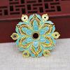 Accesorios para Joyería DIY Goteo de Aceite Jade de Imitación Azul Quemado Flor de Esmalte Estambre Corona de Cabello Corona de Fénix Material B3110