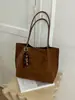 Otoño/Invierno 2026 Bolso de Hombro Grande de Mujer con Estampado de Leopardo Vintage Bolso Tote Casual Simple para la Clase y el Trayecto