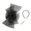 Accesorios para el Cabello de Malla con Plumas Exageradas Retro Europeas y Americanas para Novias, Accesorios de Diadema con Lazo para Vestidos de Fiesta de Té para Mujeres, Sombrero Grande