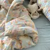 Sábana de Algodón Puro de Doble Capa de Grado A para Maternidad e Infancia, Amigable con la Piel, para Dormitorio de Estudiantes, Cama Individual Infantil, Sábana Ajustable y Funda de Edredón