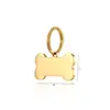 Colgante de placa de identificación para perro de acero inoxidable en stock suministro comercio exterior transfronterizo brillante hueso llavero mascota accesorios de joyería DIY para mascotas
