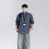 Camisas a Cuadros Finos Estilo Retro Americano de Manga Larga para Hombres y Mujeres en Primavera y Otoño, Estilo Perezoso, Chaquetas Camisa a Cuadros Casuales Holgadas para Parejas