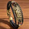 Nuevo Pulsera Tejida de Cuero Hebilla de Aleación Moda Retro Europea y Americana Más Vendida Pulsera de Cuero Directo de Fábrica