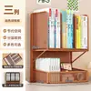 Organizador de libros para escritorio de estudiante, estantería de escritorio para el hogar, estante de almacenamiento de papelería de doble capa y múltiples filas