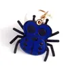 Chaveiro Criativo de Aranha para Carro Porta-Cartão de Acesso de Couro Fofo Chaveiro Pequeno Presente de Halloween Pingente de Mochila Presente
