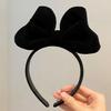 Diadema con lazo de terciopelo rojo navideño para mujer, bonita diadema de cumpleaños para otoño e invierno, accesorios para el cabello para celebridades de Internet 2024