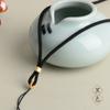Moda simples pingente corda Jade ágata ouro pingente colar corda tecida à mão Wenwan corda vermelha ajustável