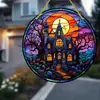 Apanhador de Sol de Acrílico de Halloween Aranha Abóbora Morcego Decoração de Jardim Pingente Atacado em Estoque