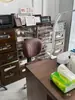 Gabinete de almacenamiento para arte de uñas vitrina juego de mesa y silla para arte de uñas silla para arte de uñas estilo vintage gabinete de almacenamiento de madera maciza gel para uñas