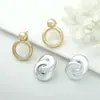 Moda Europeia e Americana Retro Argola de Cola Redonda Brincos, Simples e de Alto Padrão Original Elegante Elegante Exquisitos Brincos