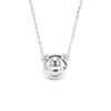 Oso de fresa 3D plata pura 999 plata de ley perforado caricatura DIY collar tejido a mano accesorios Seiko tridimensionales 3D
