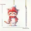 Nuevo Colgante Decorativo Acrílico Plano de Gato para Coche Transfronterizo