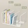 Soporte de Escritorio para Libros Acrílico Transparente Estante de Almacenamiento para Libros de Texto Estudiante Escritorio Estante Organizador de Almacenamiento de Archivos