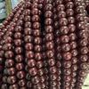 Contas redondas de imitação de vidro vermelho cinábrio boutique cor sólida vermelho brilhante não desbotamento faça você mesmo contas vermelhas de areia roxa