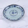 Plato de Melamina Comercial Disco de Plástico Redondo Plato para Hot Pot Catering Plato de Buffet Azul y Blanco Plato Imitación Porcelana