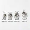 Cuentas Espaciadoras con Forma de Copo de Nieve de Acero Inoxidable Base de Flor de Acero de Titanio Espaciadores de Cuentas para Manualidades Cuentas Sueltas Espaciadores para Pulseras Accesorios de Joyería