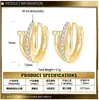 Los más vendidos en Europa y América, aretes de plata de ley 925 para mujer, joyería de estilo ins de alta gama con incrustaciones de diamantes, estilo de lujo ligero, aretes únicos