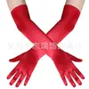 Accesorios para Mujer de los Años 1920 Spandex Satén Flocado Guantes de Charol Accesorios de Disfraz para Fiesta de Baile Transfronteriza en Stock
