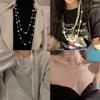 Collar de perlas largas irregulares, estilo francés, ligero, de lujo, elegante, de lana, con cadena, sencillo, de alta gama, al por mayor, para mujer.