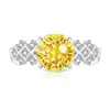 Transmisión en Vivo Fuegos Artificiales de Piedras Preciosas de Colores de Alta Venta Anillos Cortados con Diamantes de Alto Carbono Súper Brillantes, Anillos Padparadscha, Dropshipping de Tiktok