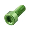 Parafusos de cabeça de taça de liga de alumínio 7075 com soquete sextavado, parafusos de cabeça cilíndrica com soquete sextavado anodizados em verde m4m5m6