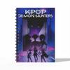 Caderno Personalizável Total Chain A6 K-Pop Hunter Girl Group com 50 Páginas Internas, Adequado para Estudantes e Uso de Escritório, Caderno Espiral
