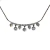 Colar de borla com rosto sorridente curvo, cravejado de diamantes e brilhante, para mulheres, apresentando um design minimalista e único com um toque de luxo, uma corrente clavicular e disponível para dropshipping transfronteiriço