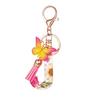 Amazon fogo borla borboleta flor resina chaveiro 26 letras chaveiro mochila pingente atacado