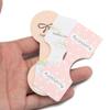 4x 10cm videira de laço de papelão padrão de bolinhas clipe de colar de papelão material de embalagem escovado 50