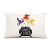 Funda de Almohada para Cintura Nueva Transfronteriza de Halloween Hermanas Sanderson Decoración de Sofá de Sala de Estar Funda de Almohada para Cintura de Lino Venta Directa de Fábrica
