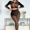 Comercio exterior transfronterizo lencería sexual body de red de pesca sexy perspectiva talla grande europea y americana 90.00 kg traje de red SH007