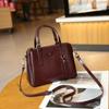 Bolsa de ombro única de couro bovino de primeira camada feminina, grande capacidade, transversal, bolsa de compras simples e elegante para mulheres, prática para deslocamento, com vários compartimentos