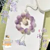 Colgante Redondo Minimalista de Cuentas Raíz de Bodhi Cadena para Teléfono Bolso Llavero Accesorio Pulsera de Alta Estética para Mujeres Cuentas de Oración Budistas