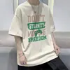 Camisa de manga corta para hombre 2024 verano holgada moderna casual de media manga moda camiseta camiseta básica top de manga tres cuartos