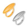 Anillo geométrico pequeño, fresco, transfronterizo, personalizado, de marca europea y americana, de gran venta, de acero de titanio chapado en oro, con procesamiento y personalización.