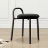 Silla de comedor minimalista estilo nórdico, taburete de cafetería, silla de escritorio de arte de hierro de lujo ligero y para el tiempo libre, silla de arte de hierro de moda para té con leche y maquillaje