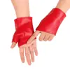 Guantes de Cuero para Mujer de Medio Dedo para Baile Pu Nightclub Pole Dance Street Dance Performance Dance Estilo Celebridad Guantes para Performance de Baile