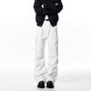 Pantalones Cargo Paracaidistas Tie-Dye Americanos Unisex Otoño Modernos Holgados Plisados Mármol Pierna Ancha Casuales